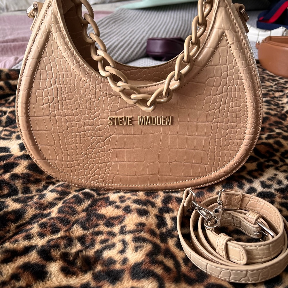 NEW Faux Croc Steve Madden Shoulder Bag